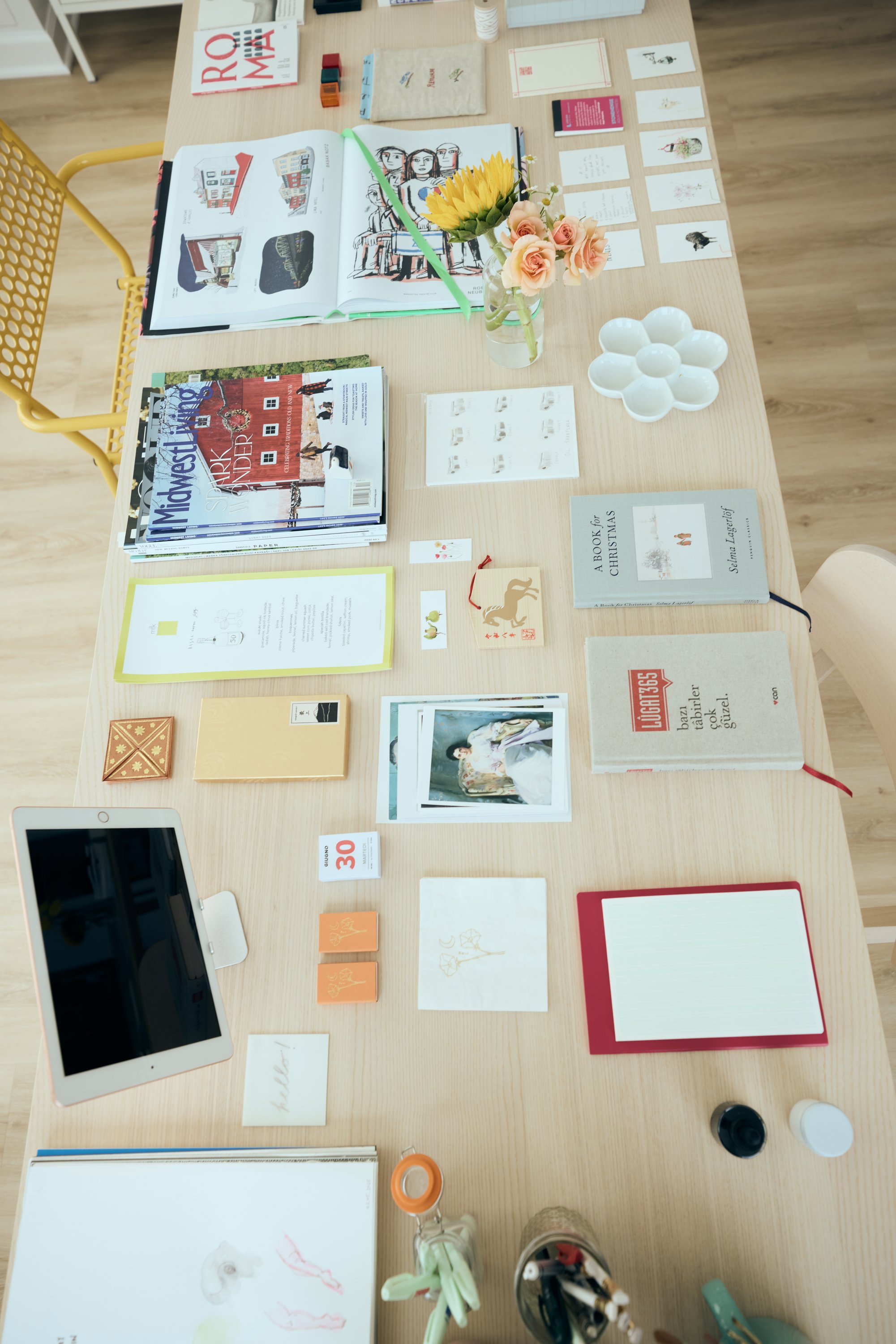 Başak Notz's layout desk